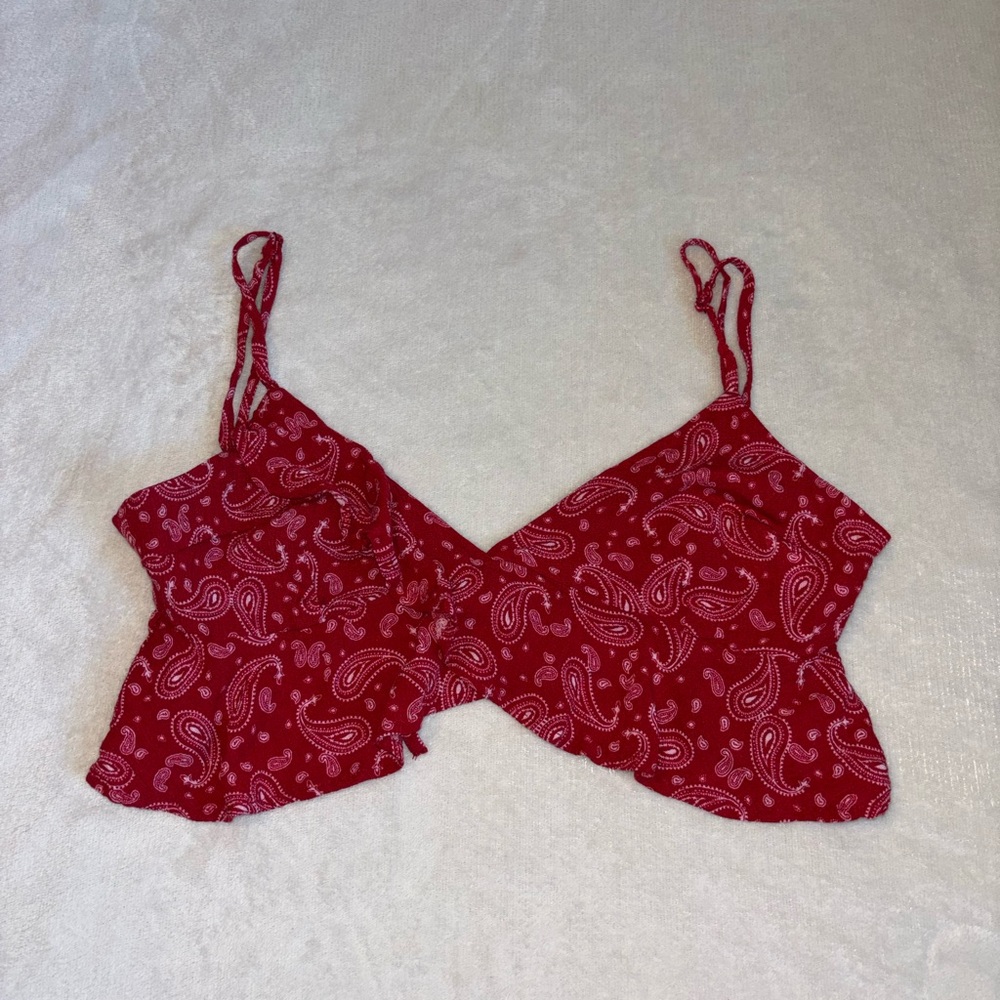 woman’s red going out top